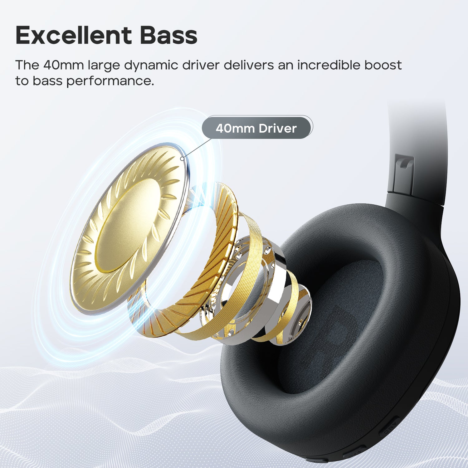 TRIBIT QuietPlus 81 Wireless Over-Ear Headphones